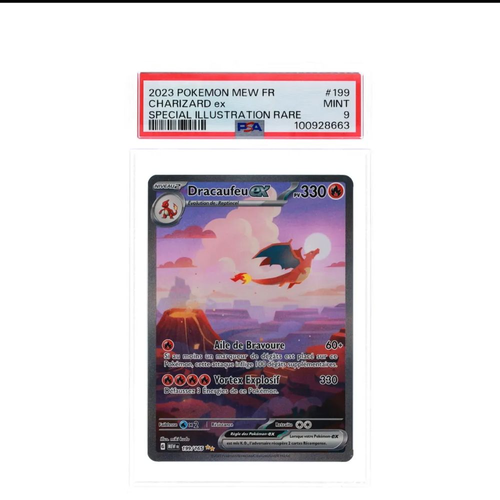 Dracaufeu 199/165 PSA 9 - 151 2023 – Carte Pokémon Ultra Rare Française - Pochama