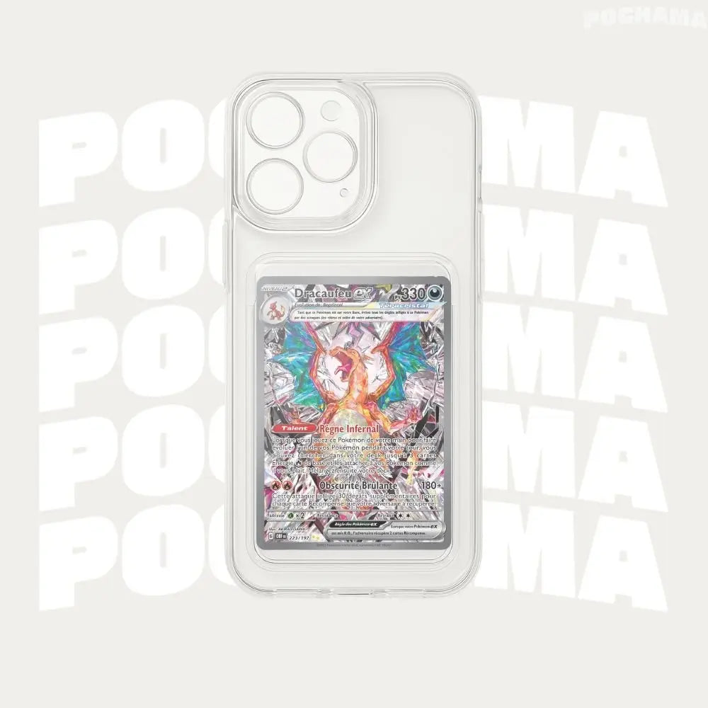 Coque Transparente avec Emplacement pour Carte Pokémon - Pochama