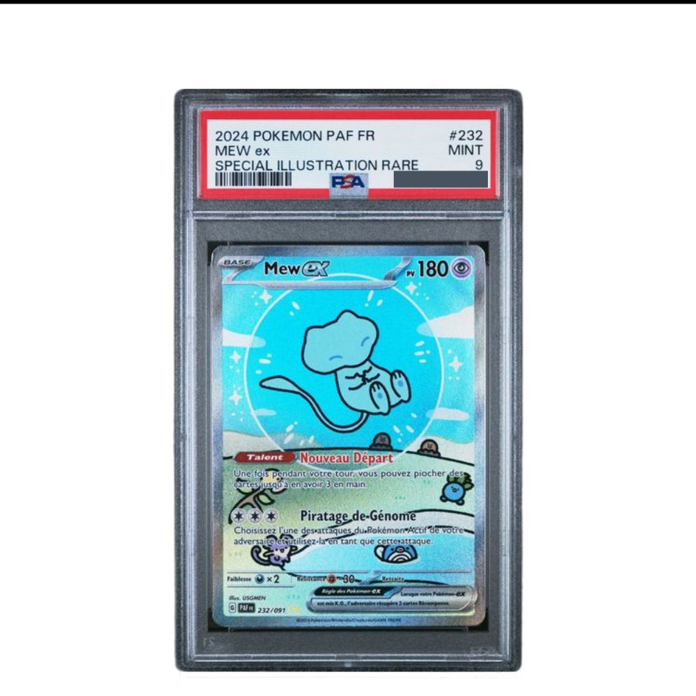 Mew EX 232/091 PSA 9 - Destinées de Paldea 2024 – Carte Pokémon Ultra Rare Française - Pochama