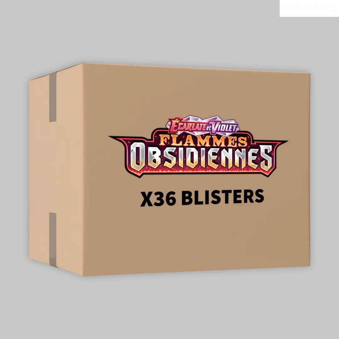 Carton 36 blisters EV3 – Flammes Obsidiennes - Pochama