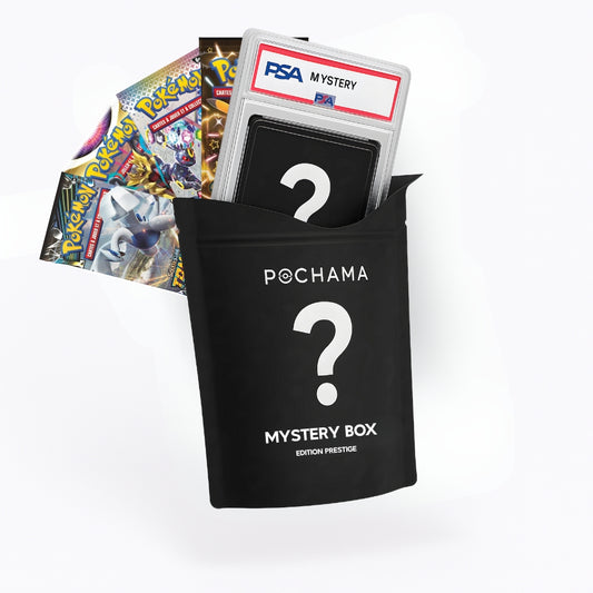 Coffret Mystère – 4 Boosters Pokémon et 1 Carte Gradée - Édition Prestige